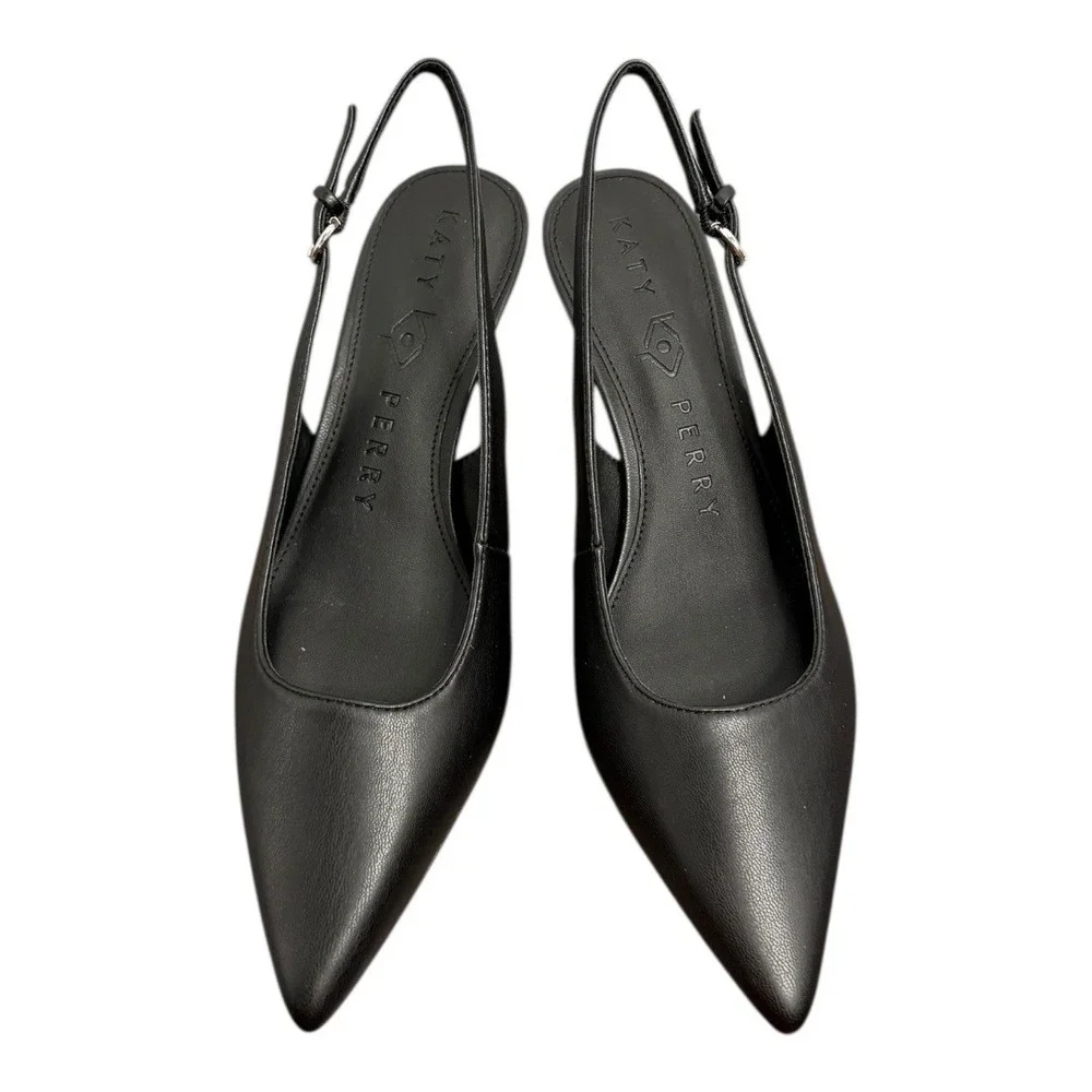 Katy Perry The Oceanview Slingback Heels‎ Softy Nappa Black 9 NIB